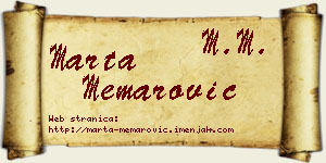 Marta Memarović vizit kartica